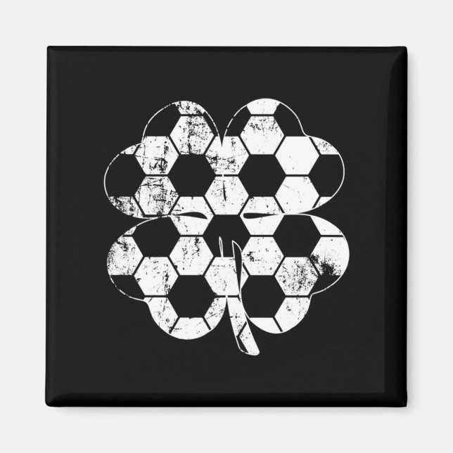 Vintage-Fußball St. Patricks Day Shamrock Irisches Magnet (Vorne)