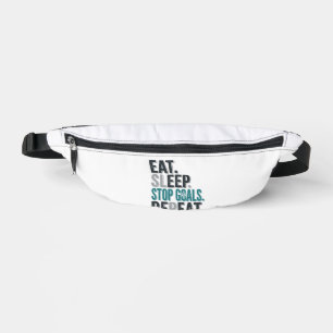 Vintage Fußball Torwart Eat Sleep Stop Goals Shirt Bauchtasche