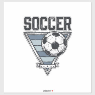 Vintage-Fußball-Triangel-Abzeichen-Shirt-Design (2 Aufkleber