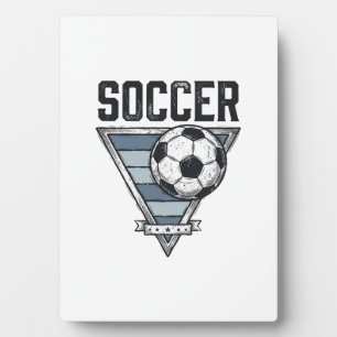 Vintage-Fußball-Triangel-Abzeichen-Shirt-Design (2 Fotoplatte