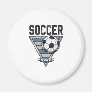 Vintage-Fußball-Triangel-Abzeichen-Shirt-Design (2 Magnet