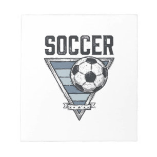 Vintage-Fußball-Triangel-Abzeichen-Shirt-Design (2 Notizblock