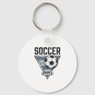 Vintage-Fußball-Triangel-Abzeichen-Shirt-Design (2 Schlüsselanhänger
