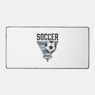 Vintage-Fußball-Triangel-Abzeichen-Shirt-Design (2 Schreibtischunterlage