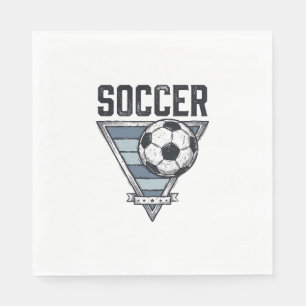 Vintage-Fußball-Triangel-Abzeichen-Shirt-Design (2 Serviette
