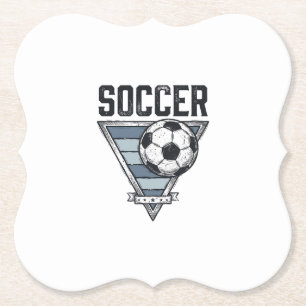 Vintage-Fußball-Triangel-Abzeichen-Shirt-Design (2 Untersetzer