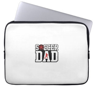 Vintage-Fußball-Vater abgenutzte Sport-Typografie- Laptopschutzhülle