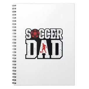 Vintage Fußball-Vater abgenutzte Sport-Typografie- Notizblock