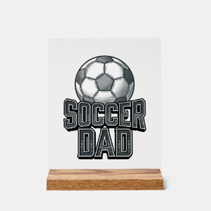 Vintage Fußball-Vater Fett Schrift T-Shirt Design_ Acrylschild