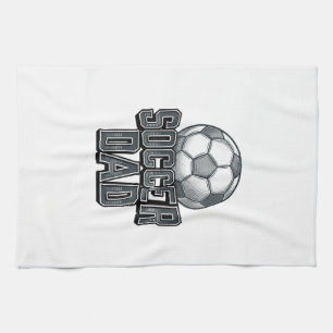Vintage Fußball-Vater Fett Schrift T-Shirt Design_ Geschirrtuch