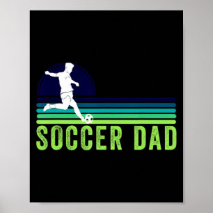 Vintage Fußball-Vater Fußball 4 T-Shirt Poster