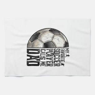 Vintage-Fußball-Vater-Gravur-Zitat-Vektordesign_1 Geschirrtuch
