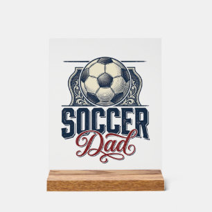 Vintage Fußball-Vater-Shirt-Design_1 Acrylschild