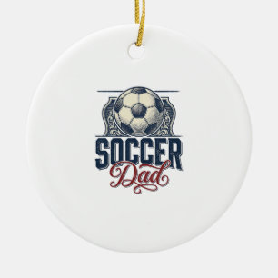 Vintage Fußball-Vater-Shirt-Design_1 Keramik Ornament