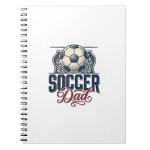 Vintage Fußball-Vater-Shirt-Design_1 Notizblock