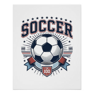 Vintage-Fußball-Wappen-Shirt-Design_1 Poster