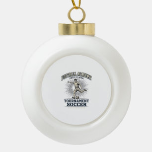 Vintage Fußballakademie-Turnierspieler-Shirt (2) Keramik Kugel-Ornament