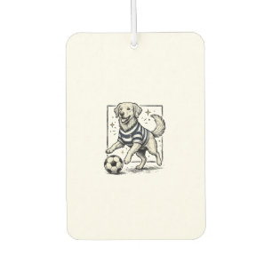 Vintage-Fußballhund-Gravur-Shirt-Design_1 Autolufterfrischer