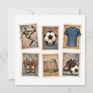 Vintage-Fußballmarken Fußball-Sammlung Dankeskarte