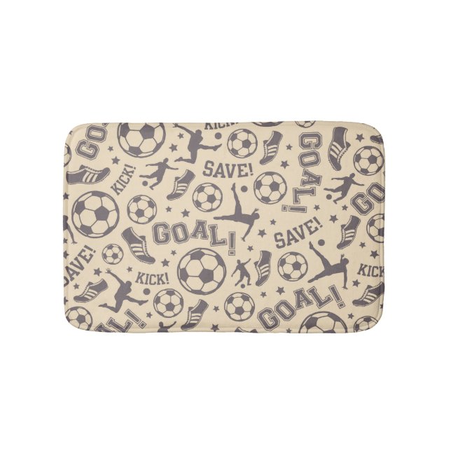 Vintage-Fußballmuster Badematte (Vorderseite)