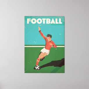 Vintage-Fußballposter Leinwanddruck
