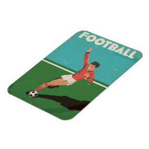 Vintage-Fußballposter Magnet