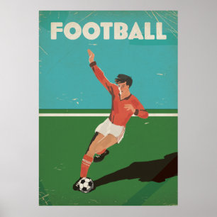 Vintage-Fußballposter Poster