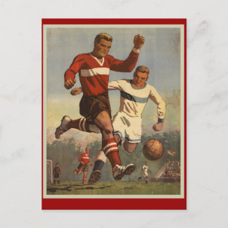 Vintage-Fußballposter Postkarte