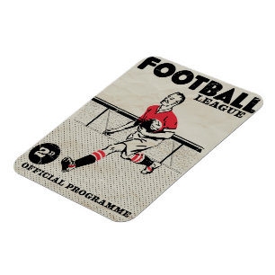 Vintage-Fußballprogramm Magnet