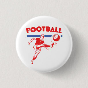 Vintage-Fußballspieler aus den 1950er Jahren Button