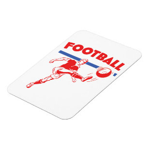 Vintage-Fußballspieler aus den 1950er Jahren Magnet