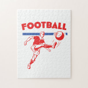 Vintage-Fußballspieler aus den 1950er Jahren Puzzle