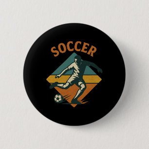 Vintage-Fußballspieler Kick Clic Stil Button