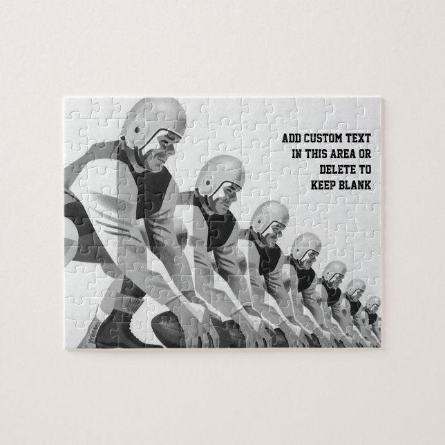 Vintage Fußballspieler, Quarterback Puzzle (Horizontal)