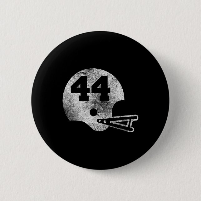 Vintage-Fußballtrikot Nummer 44 Spielernummer  Button (Vorderseite)