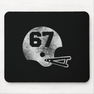 Vintage-Fußballtrikot Nummer 67 Spieler Nummer  Mousepad