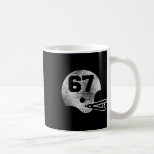 Vintage-Fußballtrikot Nummer 67 Spielernummer Kaffeetasse