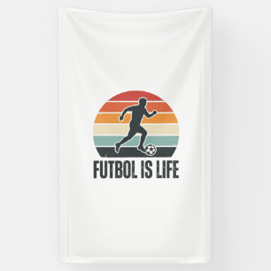 Vintage Futbol Ist Leben Fußballspieler-Shirt-Desi Banner