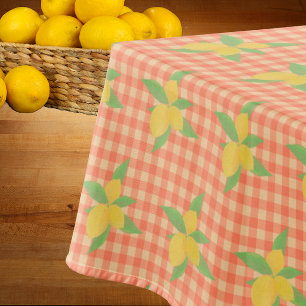 Vintage-Futtersack-Limonen verblasste orange-rote Tischdecke
