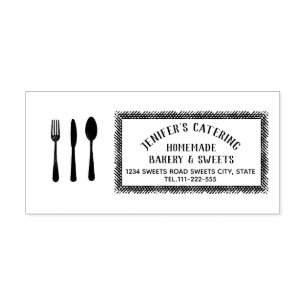 Vintage Gabel Messer Löffel Catering Koch Bäckerei Permastempel