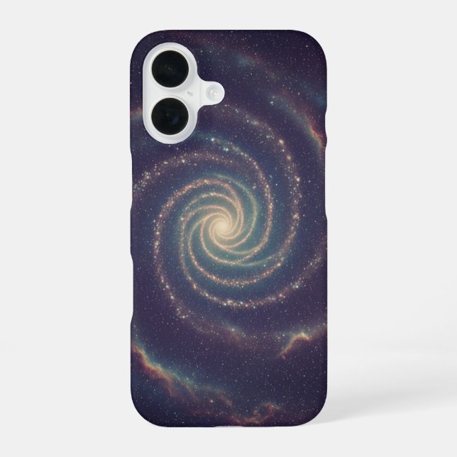 Vintage Galaktische Spirale iPhone 16 Hülle (Rückseite)