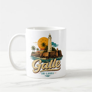 Vintage Galle Sri Lanka Reise Kunst Landmarke Kaffeetasse