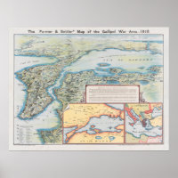 Vintage Gallipoli-Wahlkampfkarte (1915) WWI