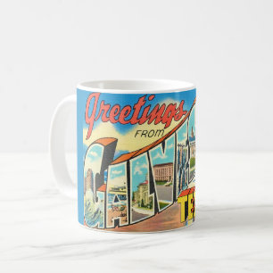 Vintage Galveston Grüße Kaffeetasse