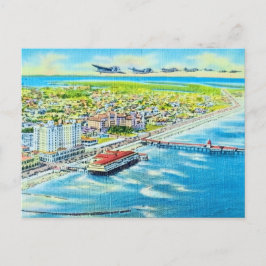 Vintage Galveston Luftbild Postkarte