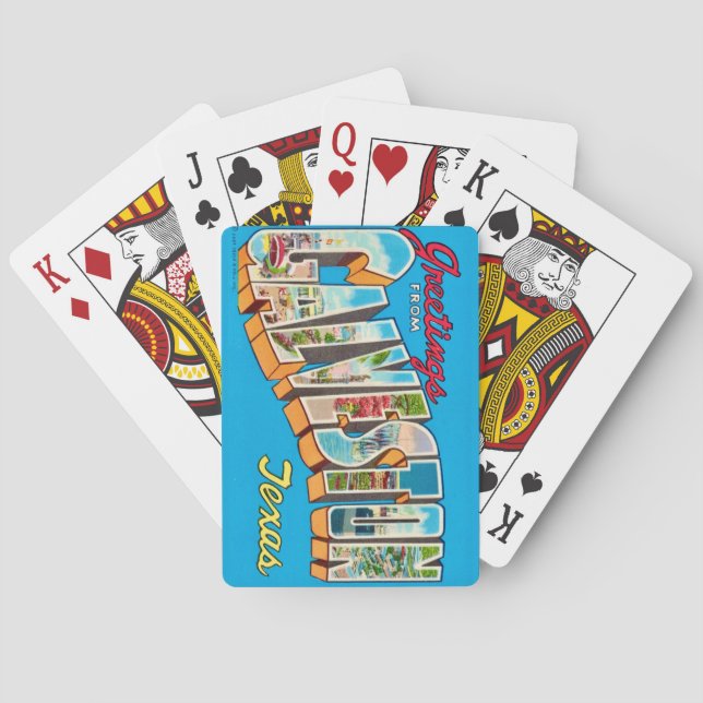 Vintage Galveston Texas Spielkarten (Rückseite)