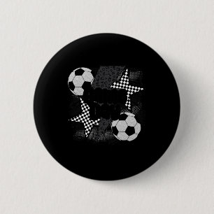 Vintage Game Day Fußball Blitz Funny Team Button