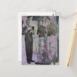 Vintage-Game-Show-Mixed-Media-Collage Postkarte