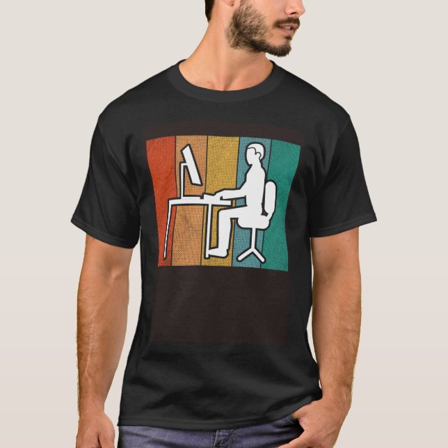 Vintage-Gamer Computer-Entwickler Programmierer IT T-Shirt (Vorderseite)
