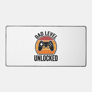 Vintage-Gamer-Shirt-Design 'Dad Level freigeschalt Schreibtischunterlage